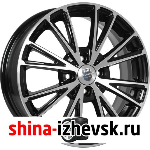 Колесный диск КиК Меандр-оригинал 6xR15 4×100 ET40 DIA60.1 черный глянцевый с полированными элементами лицевой поверхности в Ижевске
